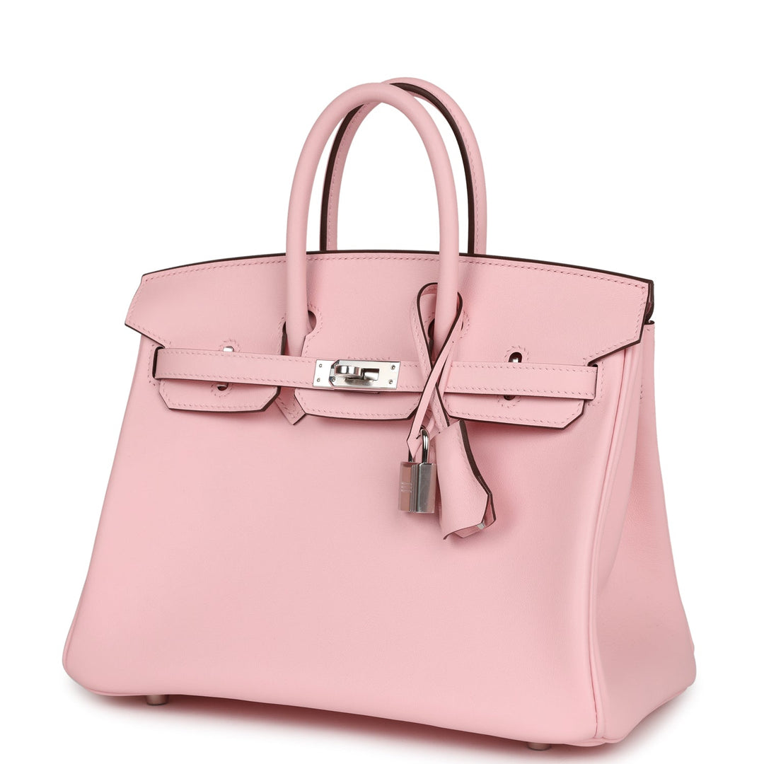 Top quality Hermes Birkin 25 Rose Sakura Swift Palladium Hardware