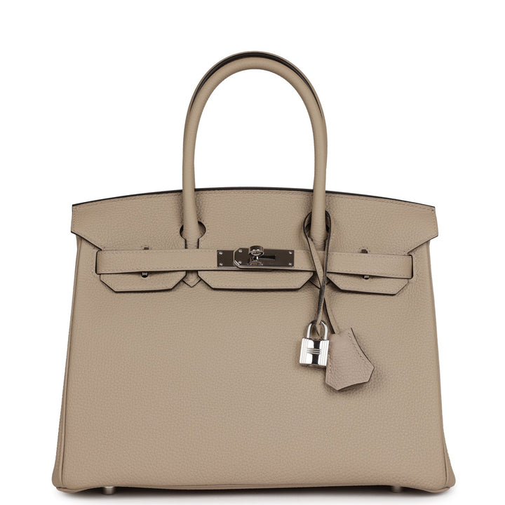 Top quality Hermes Birkin 30 Gris Tourterelle Togo Palladium Hardware