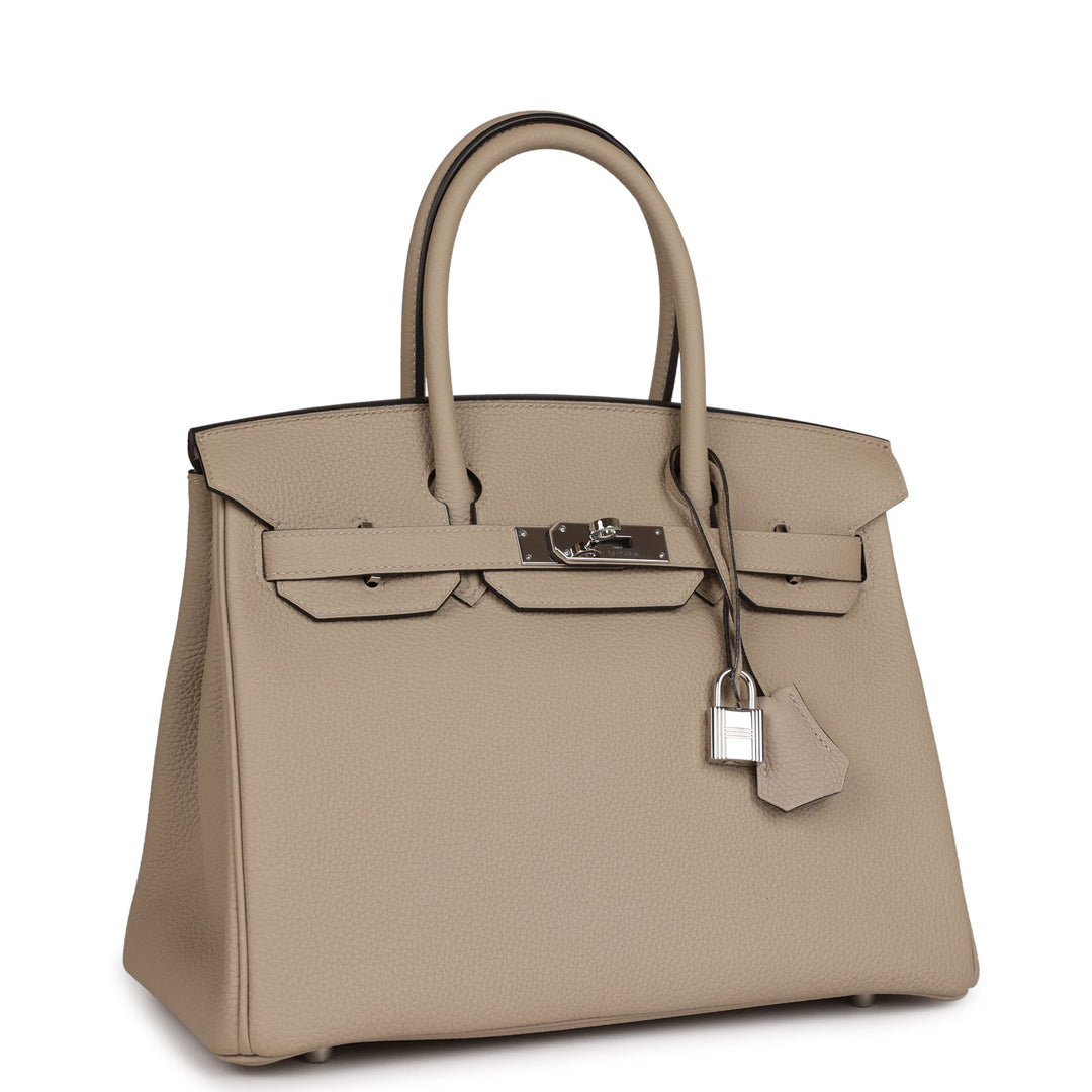 Top quality Hermes Birkin 30 Gris Tourterelle Togo Palladium Hardware