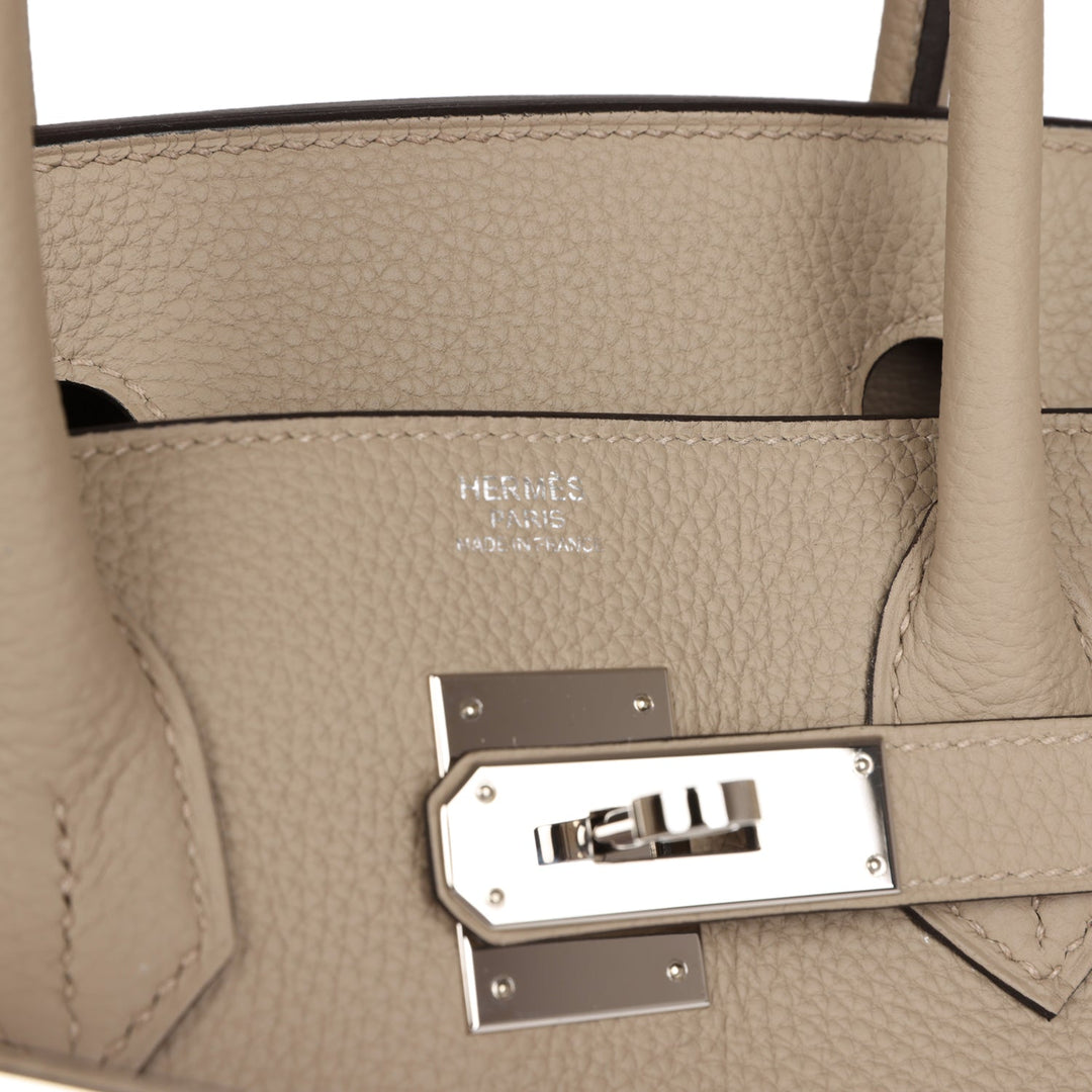 Top quality Hermes Birkin 30 Gris Tourterelle Togo Palladium Hardware