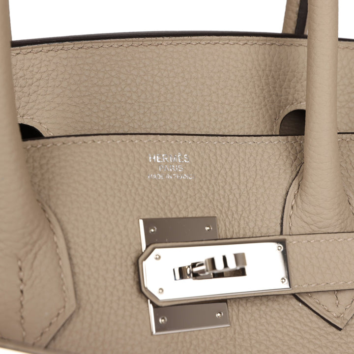 Top quality Hermes Birkin 30 Gris Tourterelle Togo Palladium Hardware
