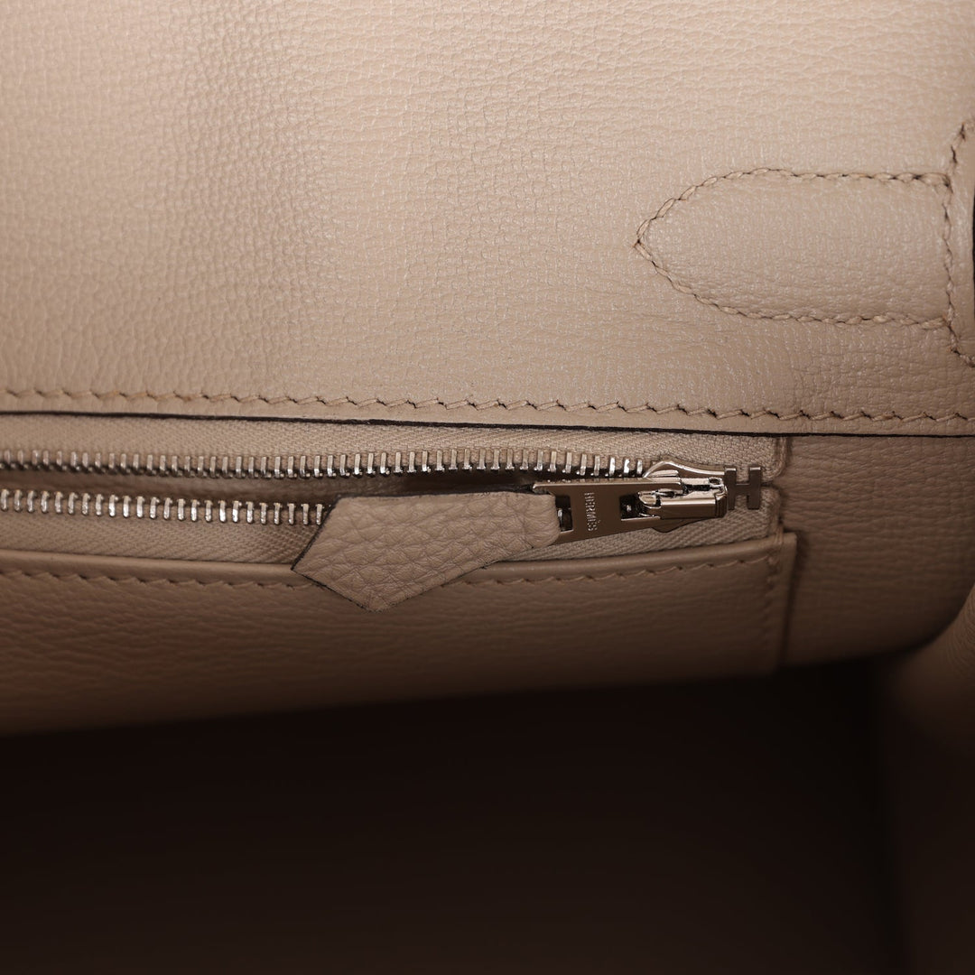 Top quality Hermes Birkin 30 Gris Tourterelle Togo Palladium Hardware