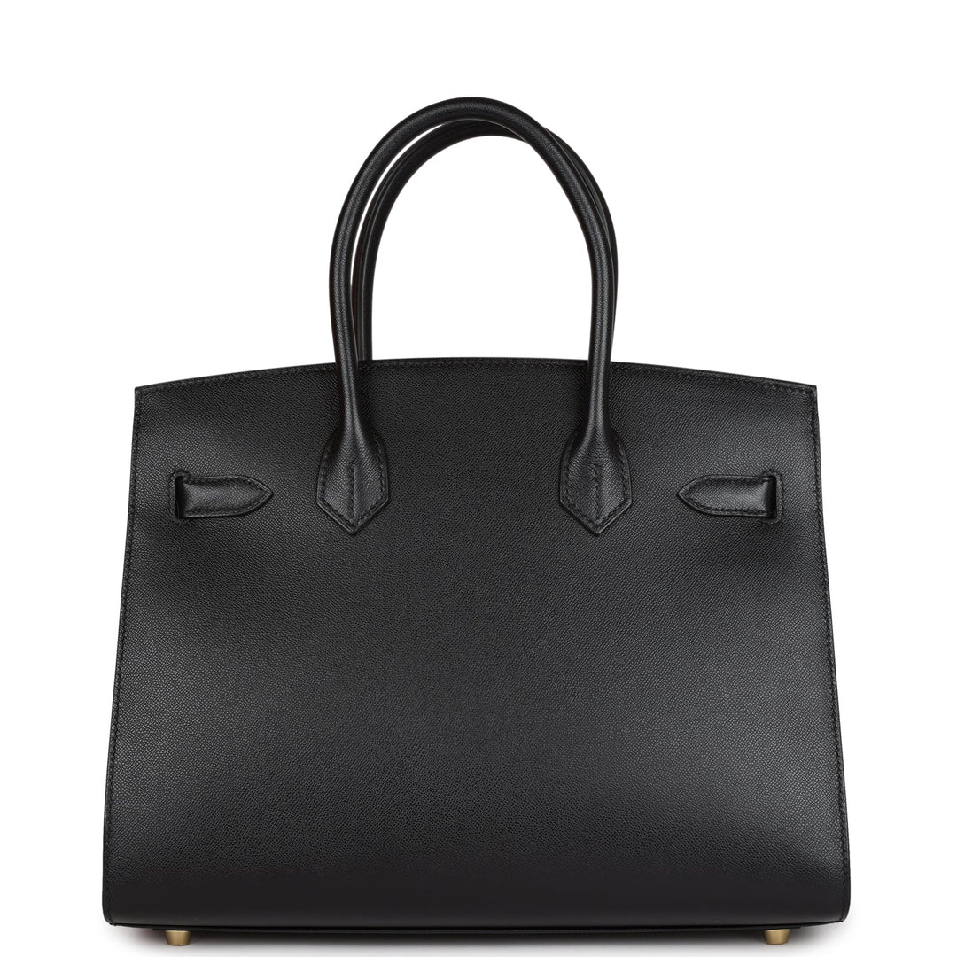 Top quality Hermes Birkin 30 Sellier Black Veau Madame Gold Hardware
