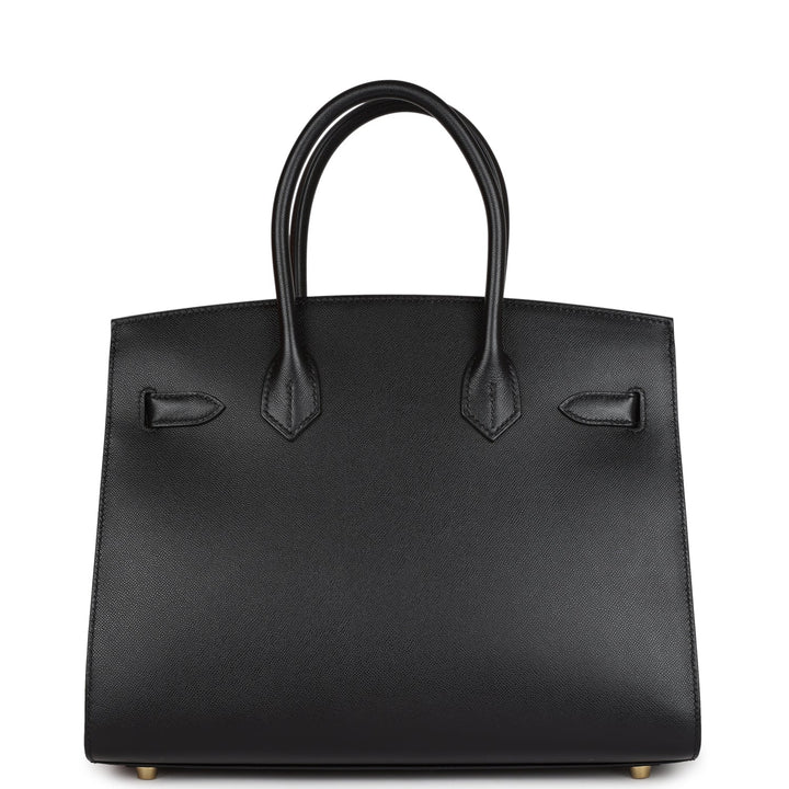 Top quality Hermes Birkin 30 Sellier Black Veau Madame Gold Hardware