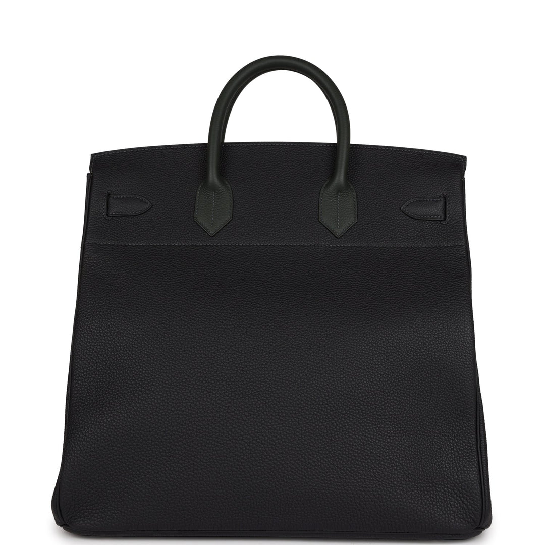 Top quality Hermes HAC Birkin 40 Caban and Vert Fonce Evercolor and Togo Palladium Hardware