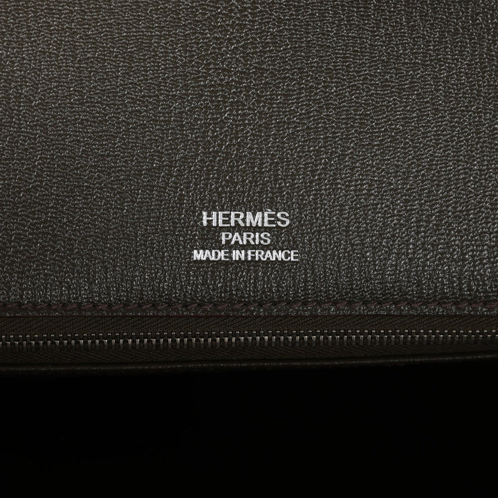 Premium Handmade Hermes Birkin Club 35 Vert Bronze, Blue Thalassa, Fauve Barenia Fjord & Ottomane Palladium Hardware