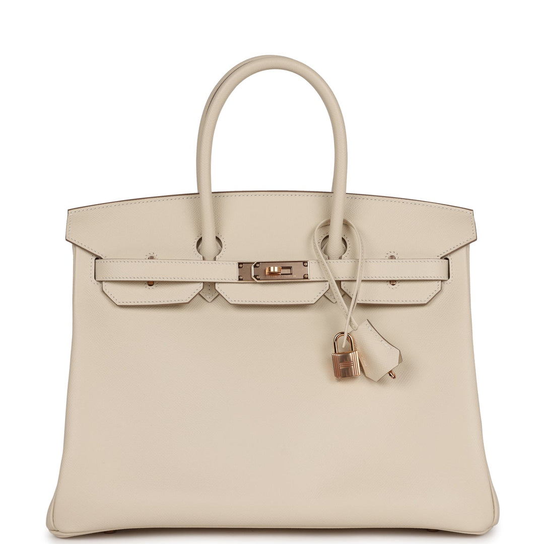 Top quality Hermes Birkin 35 Craie Epsom Gold Hardware