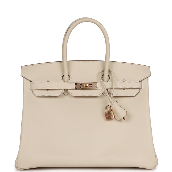 Top quality Hermes Birkin 35 Craie Epsom Gold Hardware