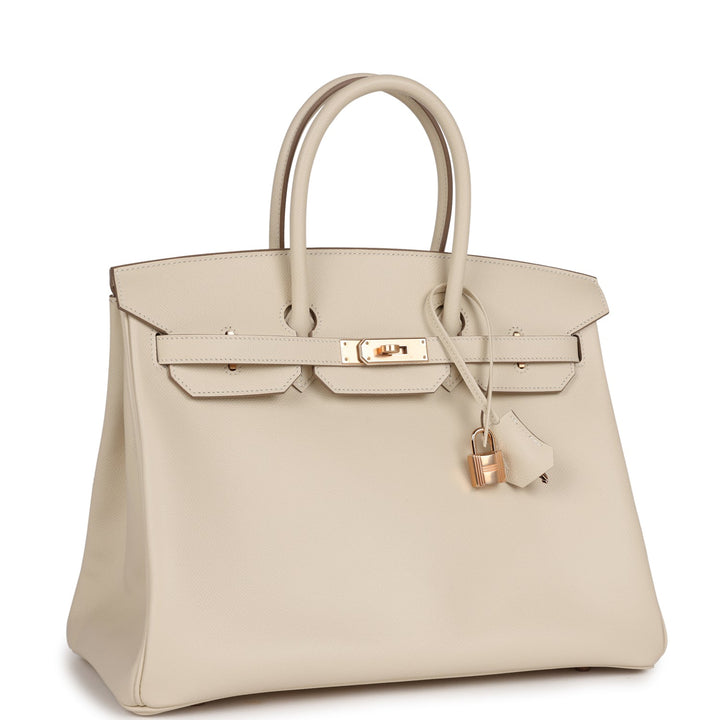 Top quality Hermes Birkin 35 Craie Epsom Gold Hardware
