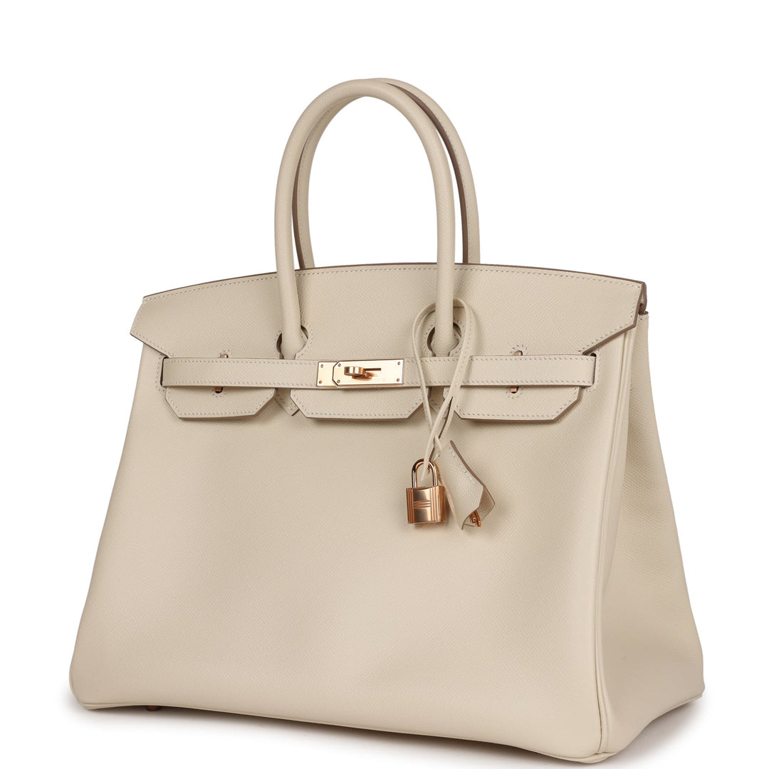 Top quality Hermes Birkin 35 Craie Epsom Gold Hardware