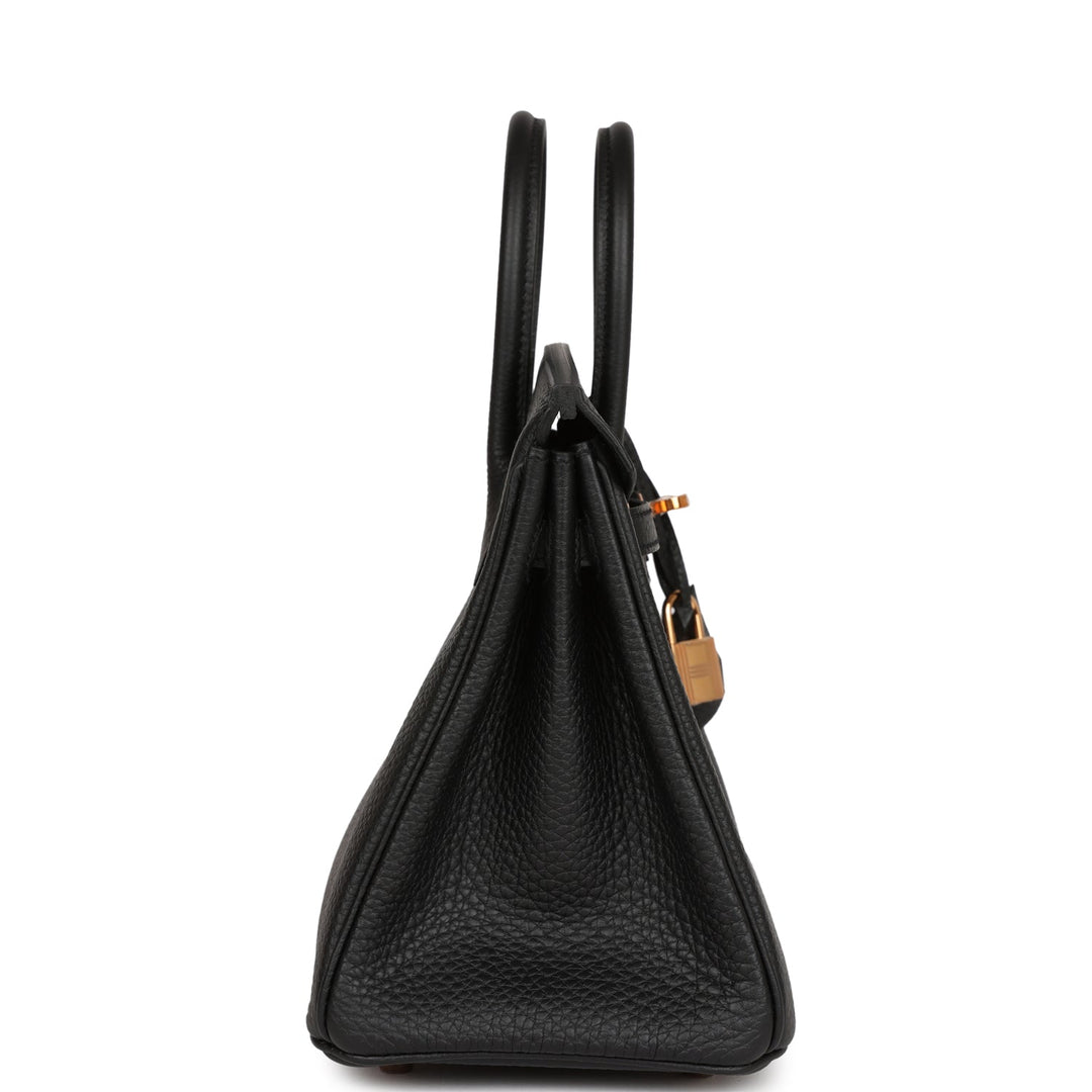 Top quality Hermes Birkin 25 Black Togo Rose Gold Hardware