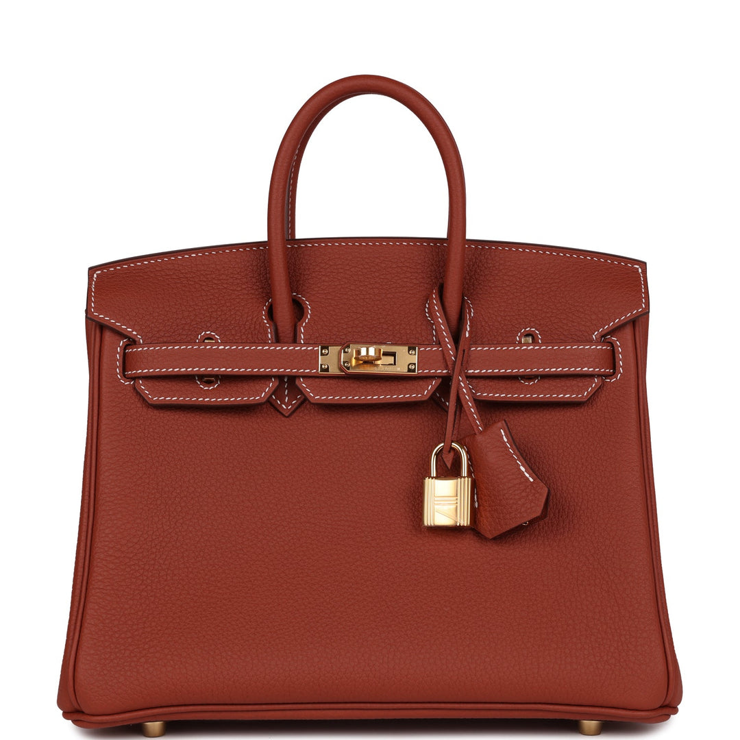 Top quality Hermes Birkin 25 Sienne Togo Gold Hardware