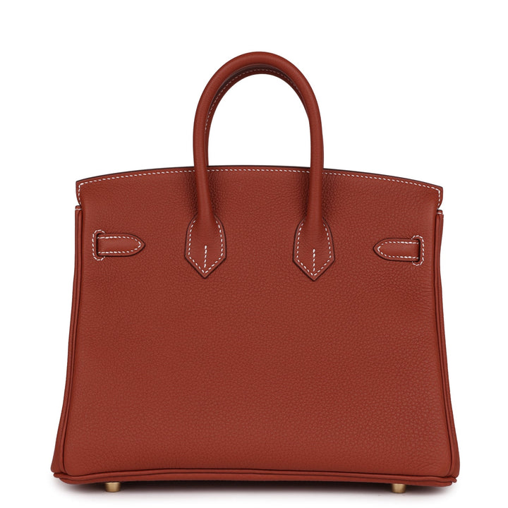 Top quality Hermes Birkin 25 Sienne Togo Gold Hardware