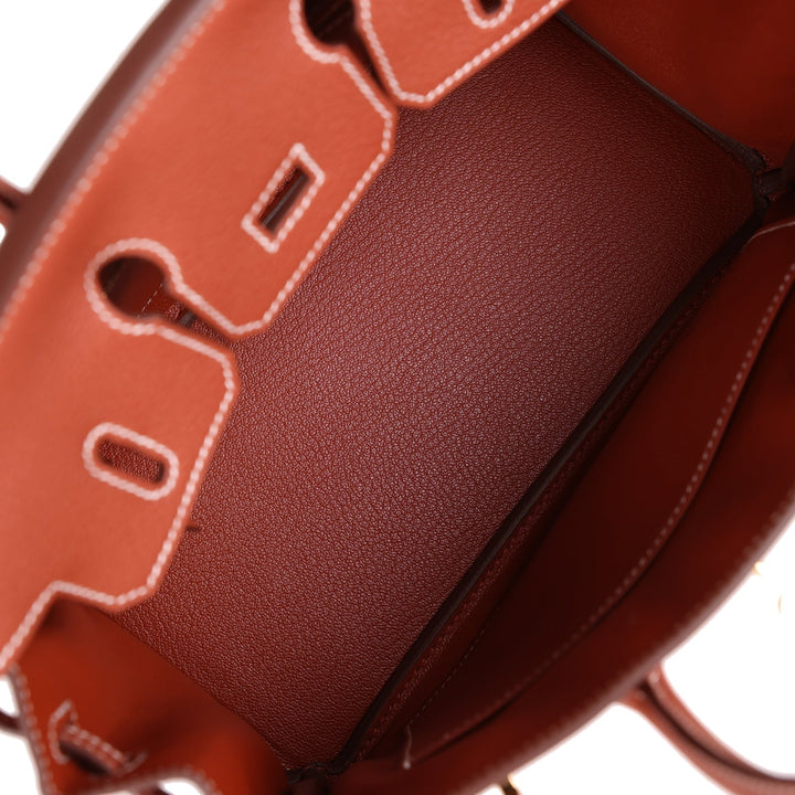 Top quality Hermes Birkin 25 Sienne Togo Gold Hardware