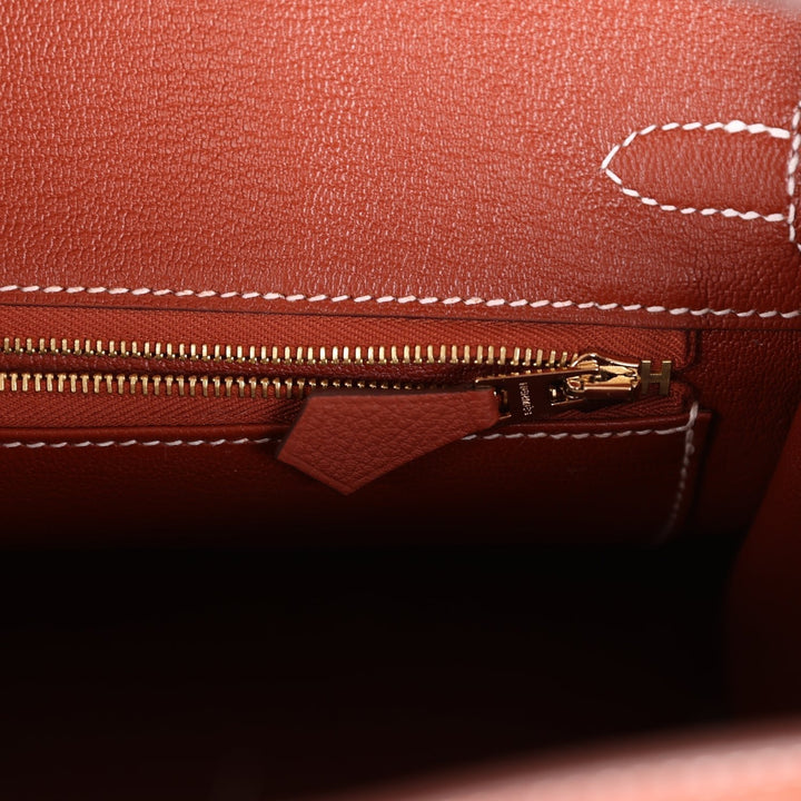 Top quality Hermes Birkin 25 Sienne Togo Gold Hardware
