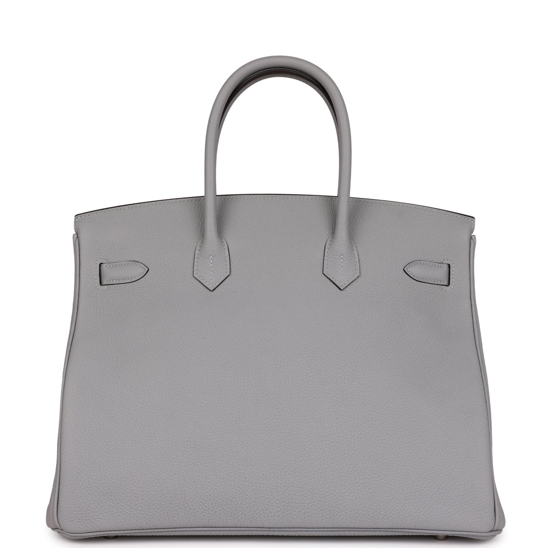Top quality Hermes Birkin 35 Bleu Glacier Togo Palladium Hardware
