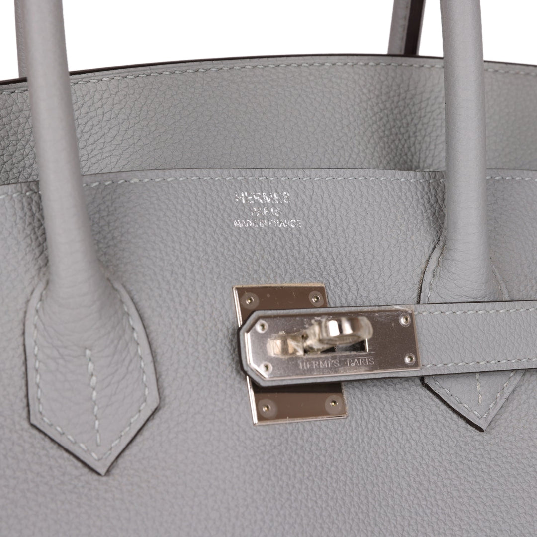 Top quality Hermes Birkin 35 Bleu Glacier Togo Palladium Hardware