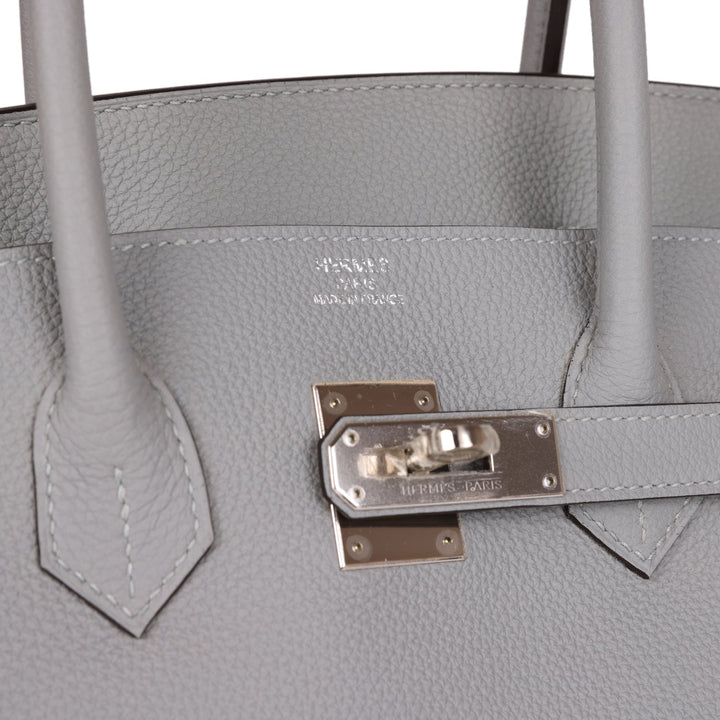 Top quality Hermes Birkin 35 Bleu Glacier Togo Palladium Hardware