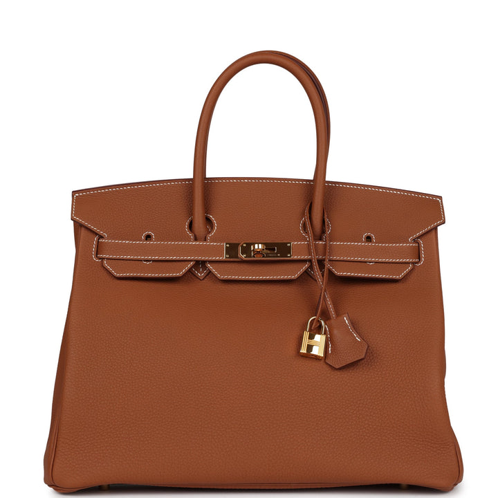 Top quality Hermes Birkin 35 Gold Togo Gold Hardware