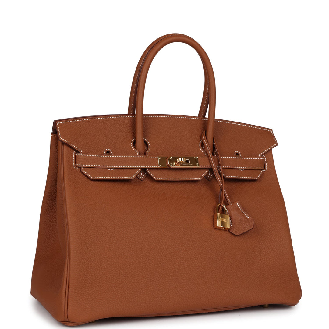 Top quality Hermes Birkin 35 Gold Togo Gold Hardware