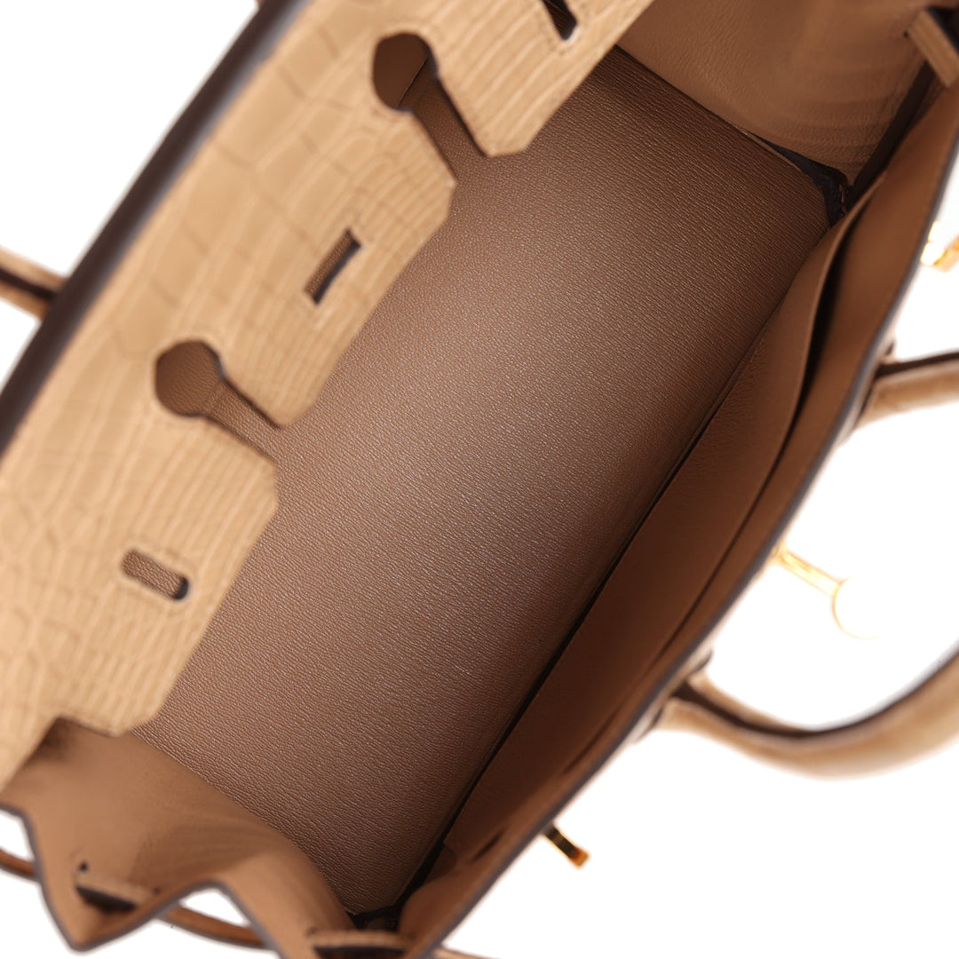 Top quality Hermes Birkin 25 Chai Matte Alligator Gold Hardware