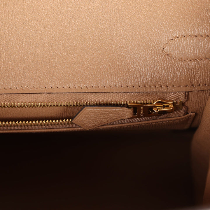 Top quality Hermes Birkin 25 Chai Matte Alligator Gold Hardware