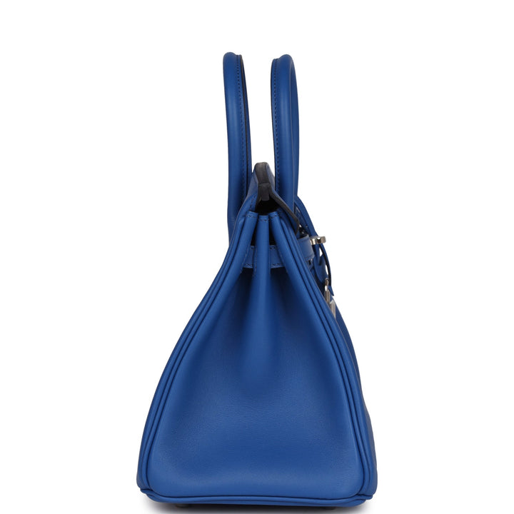 Top quality Hermes Birkin 25 Bleu France Swift Palladium Hardware