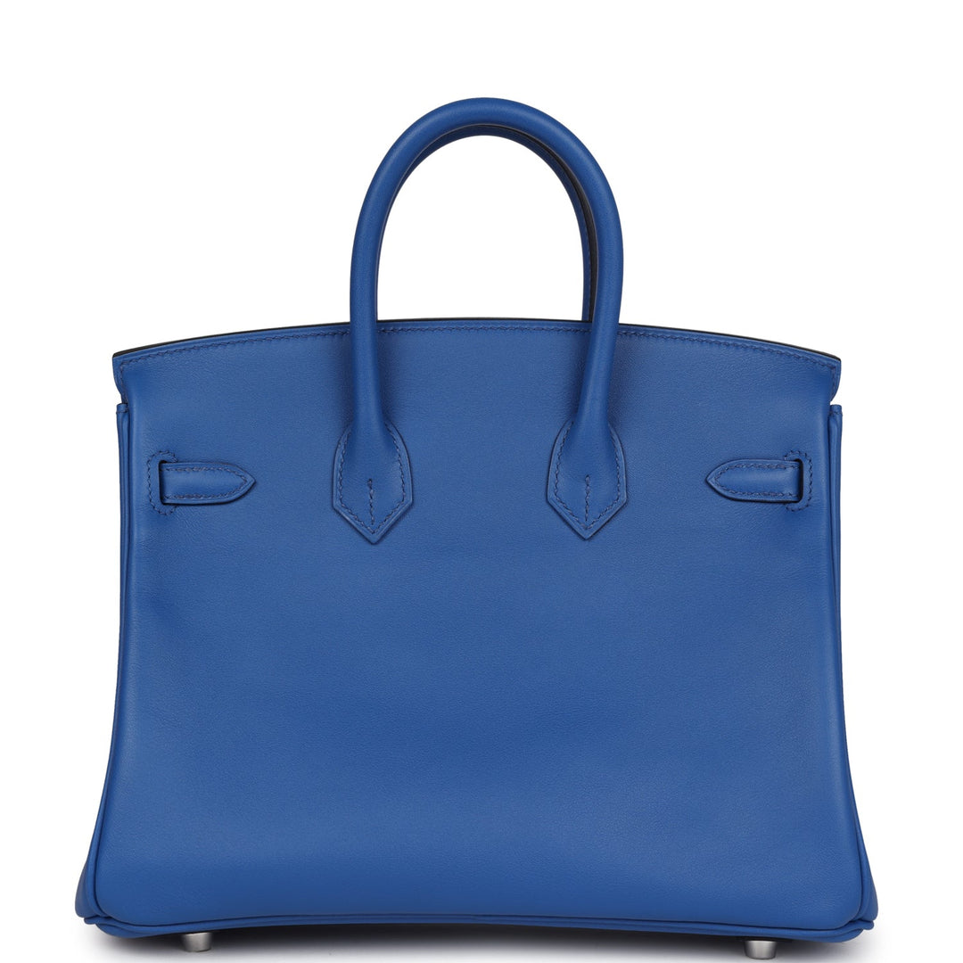 Top quality Hermes Birkin 25 Bleu France Swift Palladium Hardware