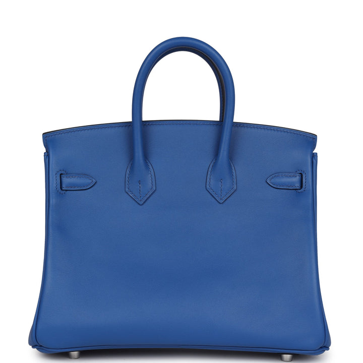 Top quality Hermes Birkin 25 Bleu France Swift Palladium Hardware