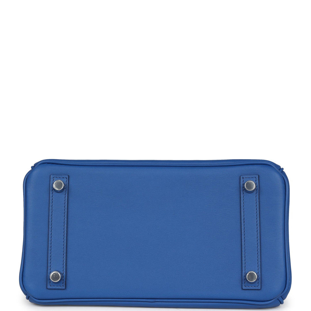 Top quality Hermes Birkin 25 Bleu France Swift Palladium Hardware