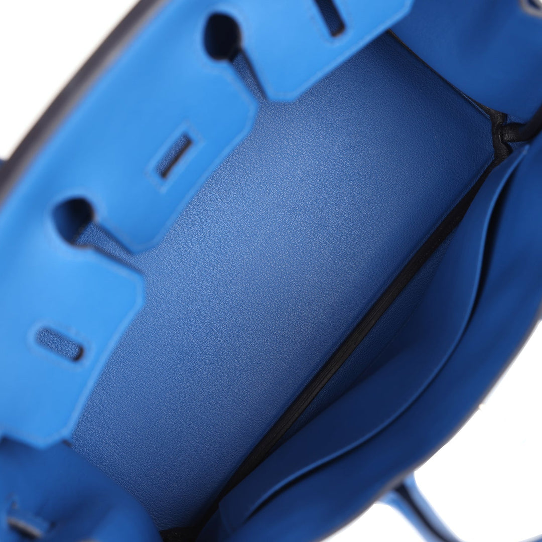 Top quality Hermes Birkin 25 Bleu France Swift Palladium Hardware