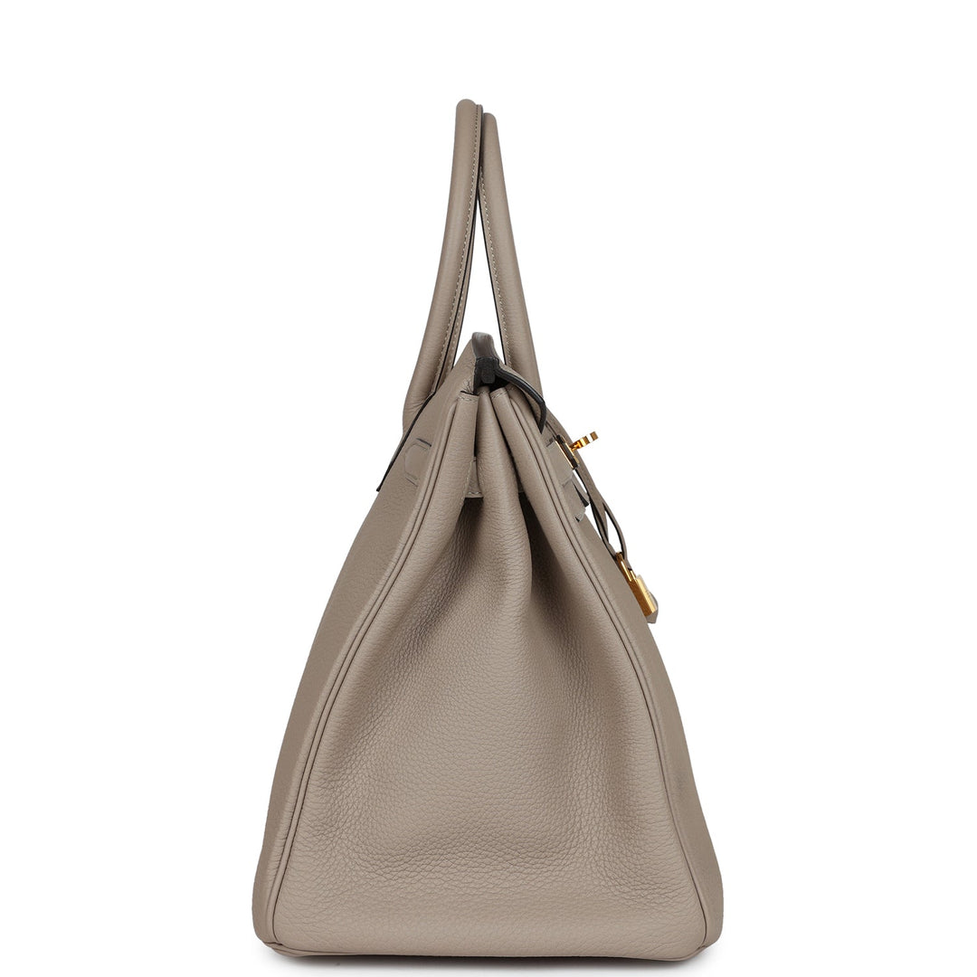 Top quality Hermes Birkin 35 Gris Tourterelle Togo Gold Hardware