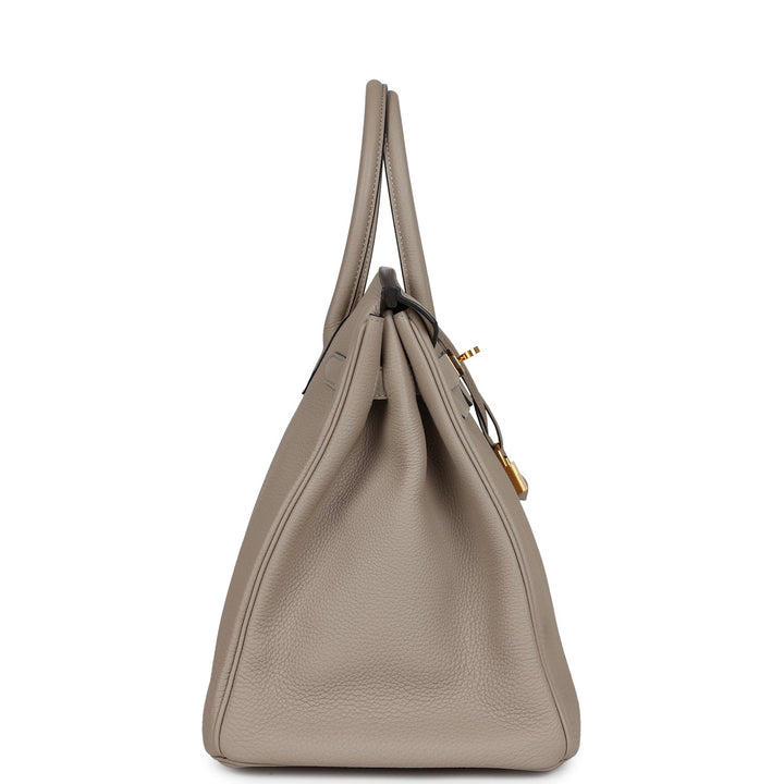 Top quality Hermes Birkin 35 Gris Tourterelle Togo Gold Hardware
