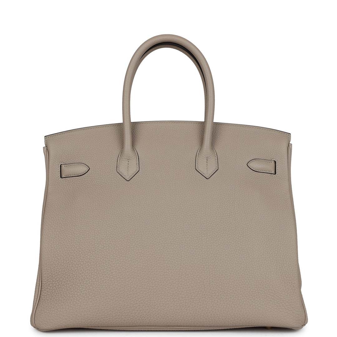 Top quality Hermes Birkin 35 Gris Tourterelle Togo Gold Hardware