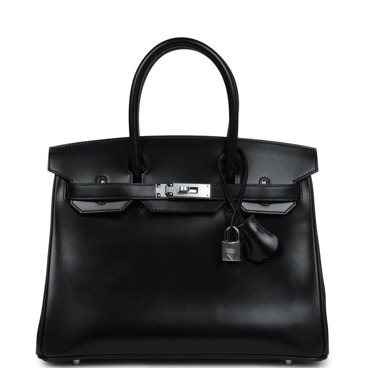 Top quality Hermes Birkin 30 Black Box Palladium Hardware