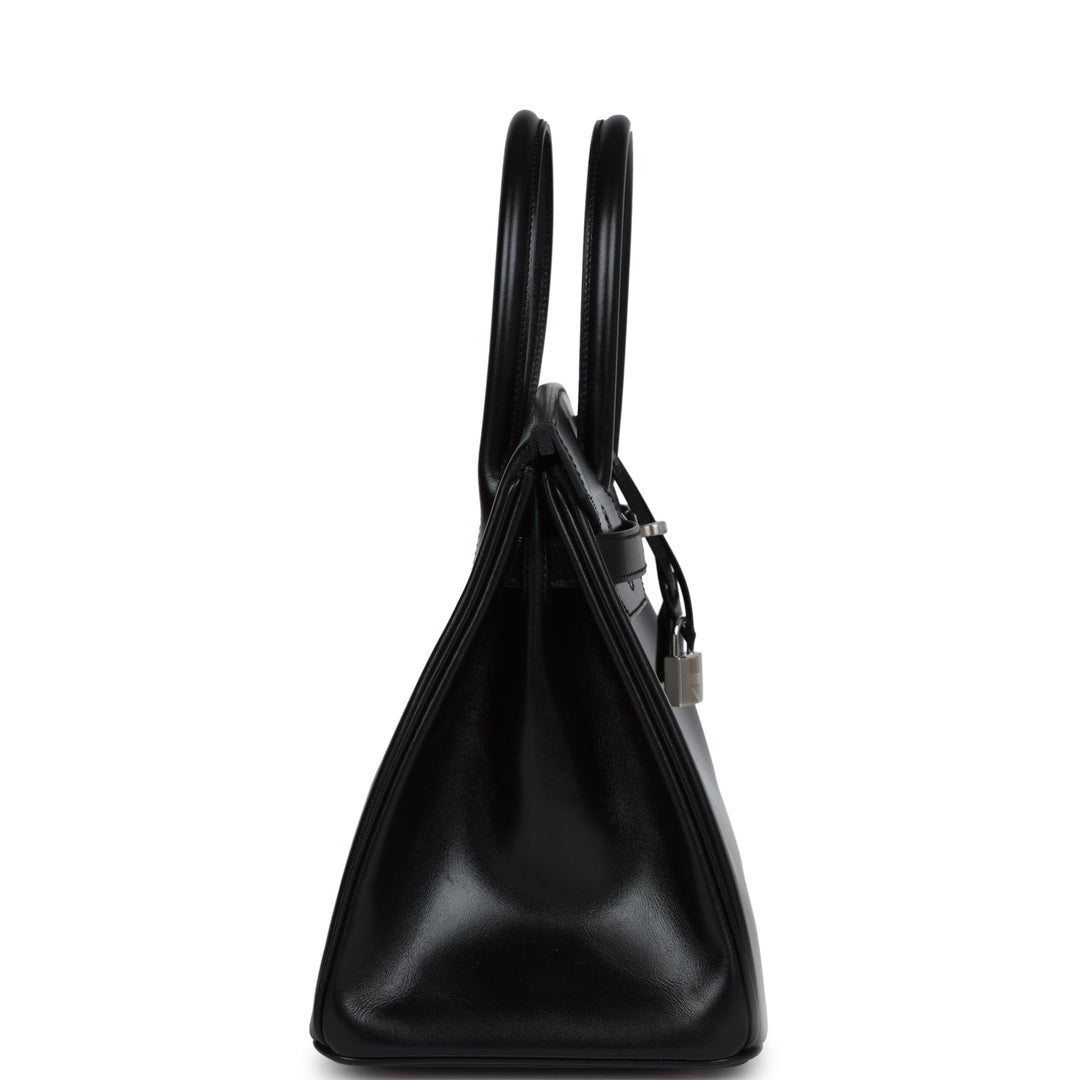 Top quality Hermes Birkin 30 Black Box Palladium Hardware