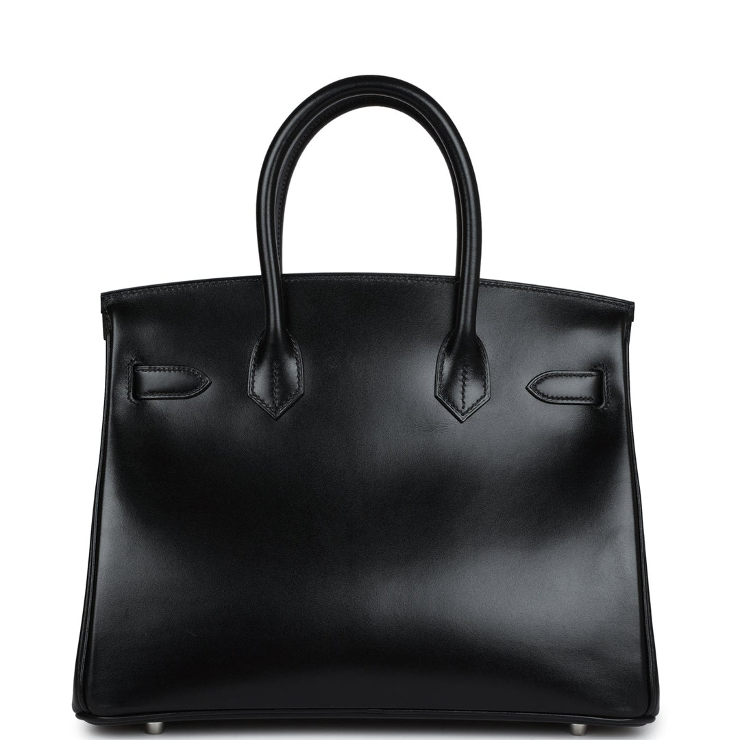 Top quality Hermes Birkin 30 Black Box Palladium Hardware