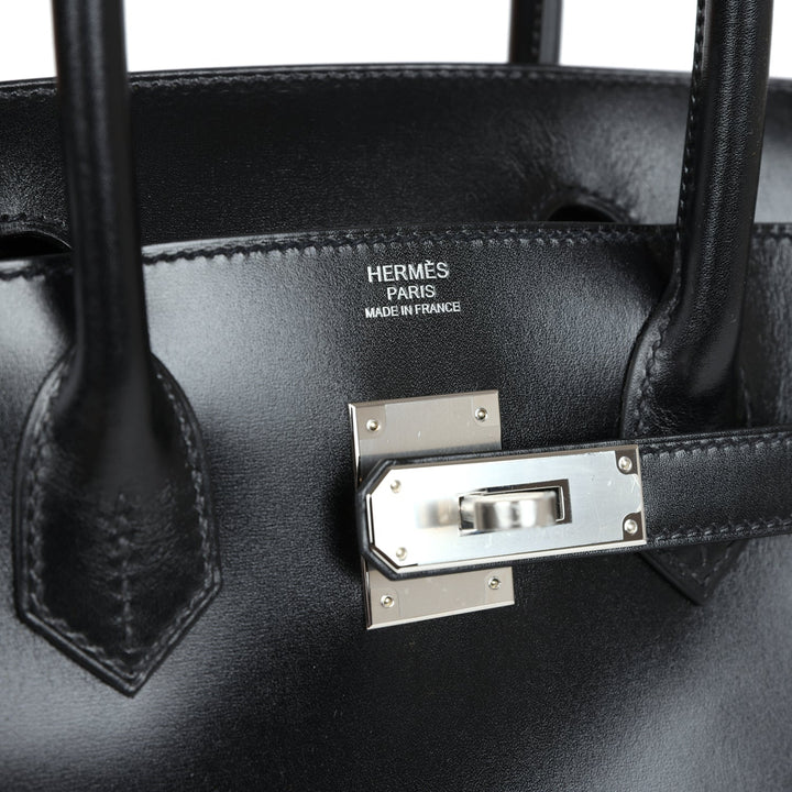 Top quality Hermes Birkin 30 Black Box Palladium Hardware