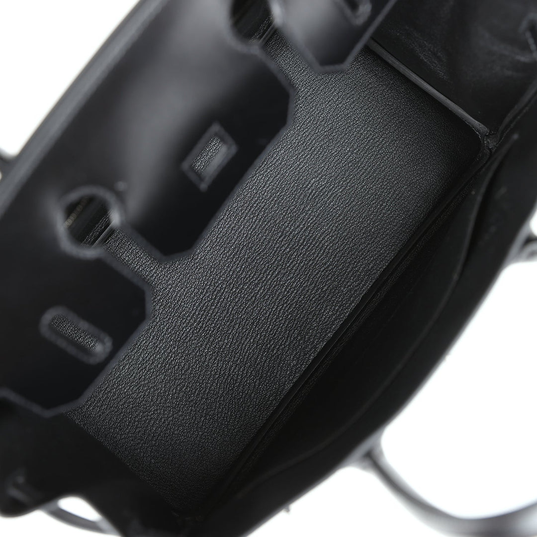 Top quality Hermes Birkin 30 Black Box Palladium Hardware