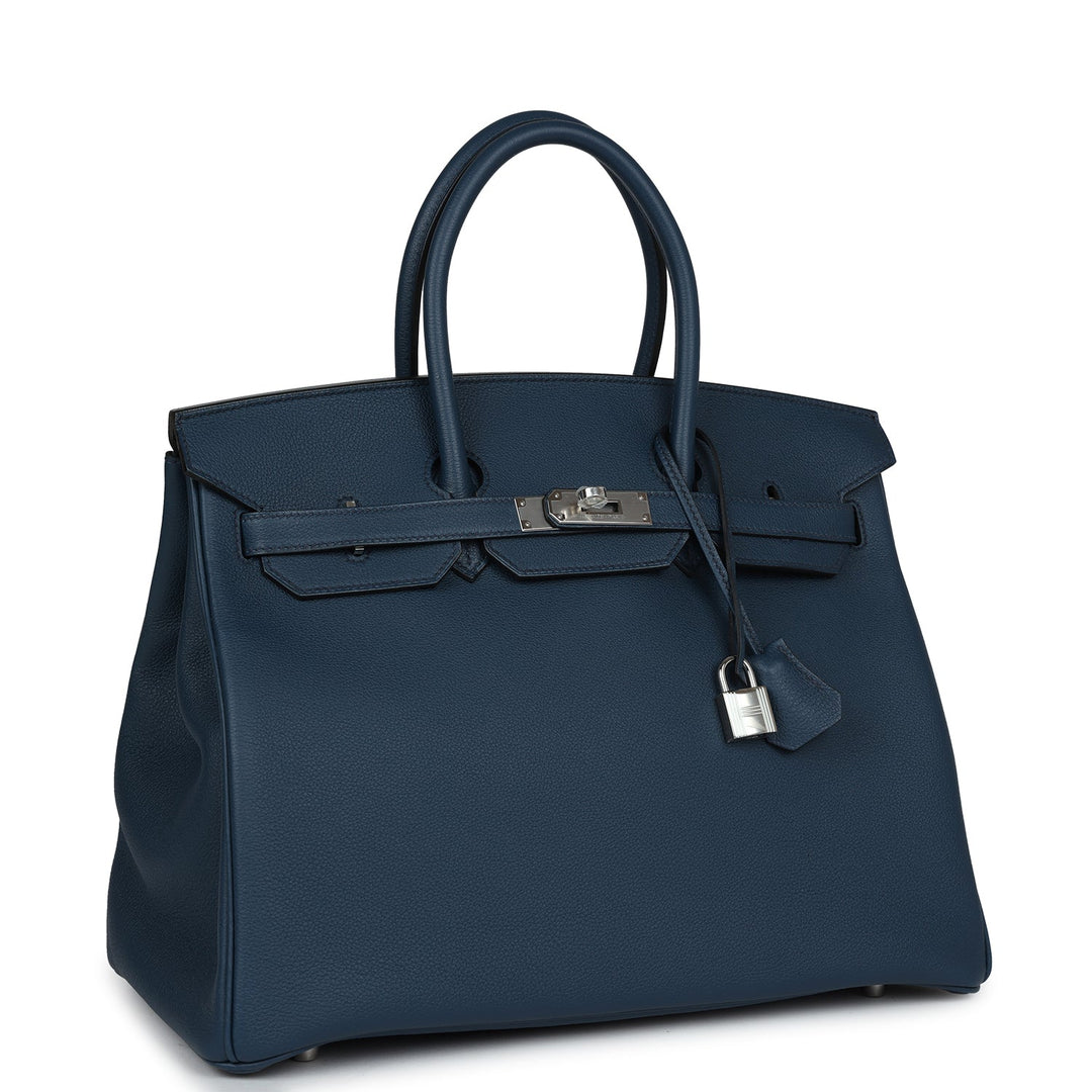 Top quality Hermes Birkin 35 Bleu De Prusse Togo Palladium Hardware