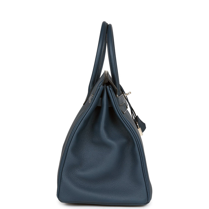Top quality Hermes Birkin 35 Bleu De Prusse Togo Palladium Hardware