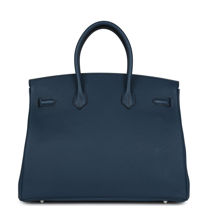 Top quality Hermes Birkin 35 Bleu De Prusse Togo Palladium Hardware