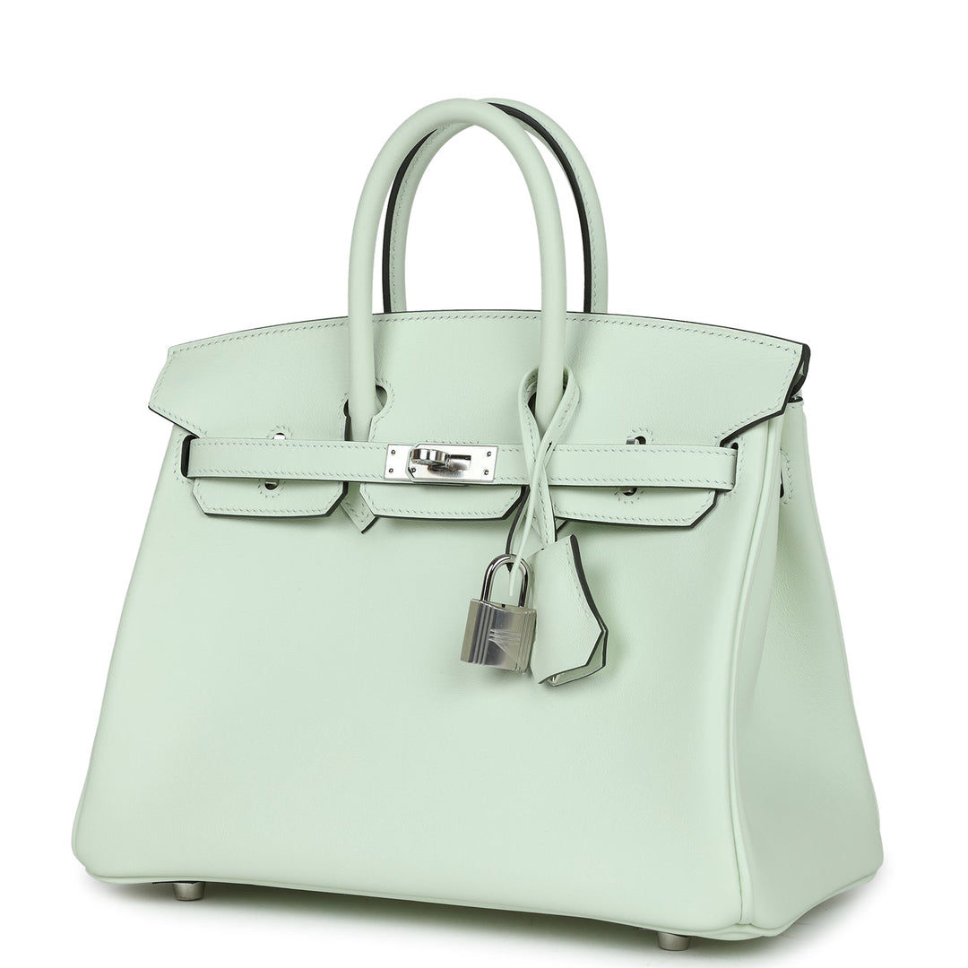 Top quality Hermes Birkin 25 Vert Fizz Swift Palladium Hardware