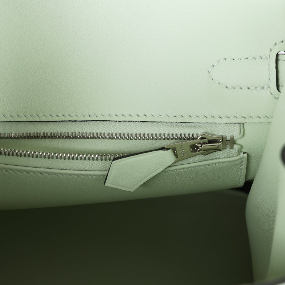 Top quality Hermes Birkin 25 Vert Fizz Swift Palladium Hardware