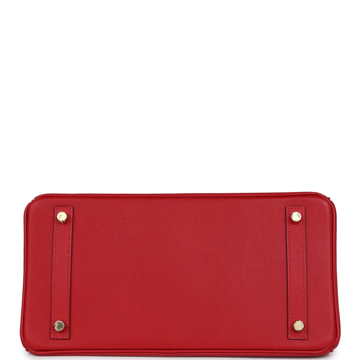 Top quality Hermes Birkin 30 Rouge Casaque Epsom Gold Hardware