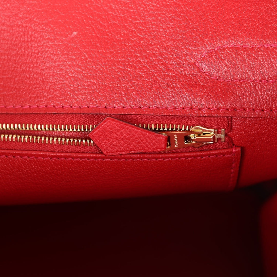 Top quality Hermes Birkin 30 Rouge Casaque Epsom Gold Hardware