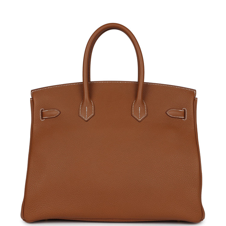 Premium Handmade Hermes Birkin 35 Gold Togo Gold Hardware
