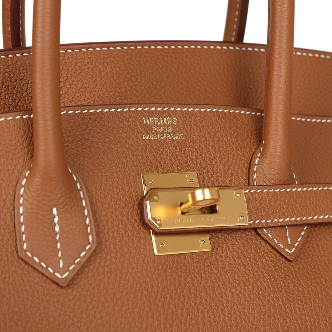 Premium Handmade Hermes Birkin 35 Gold Togo Gold Hardware