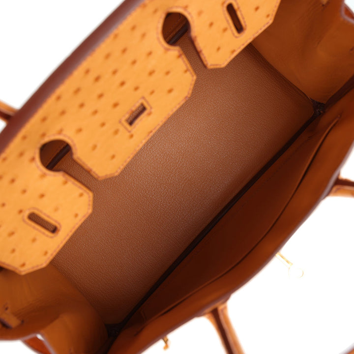 Top quality Hermes Birkin 30 Gold Ostrich Gold Hardware