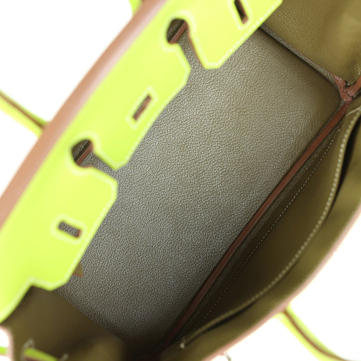 Top quality Hermes Birkin 25 Kiwi Candy Epsom Palladium Hardware